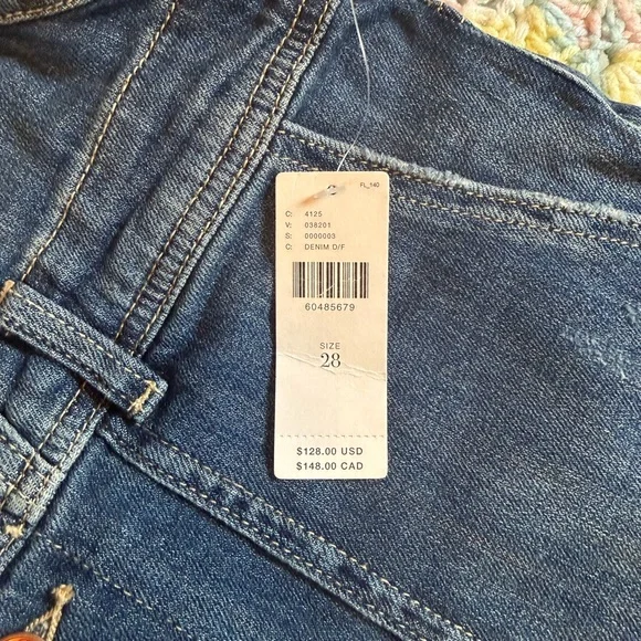 Anthropologie Denim Overalls with Button Detail - Picture 3 of 4